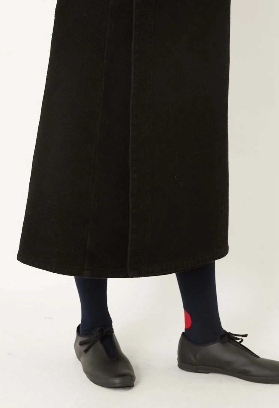 Blue Blue Japan Nijuori Sashiko Wrap Skirt - Black