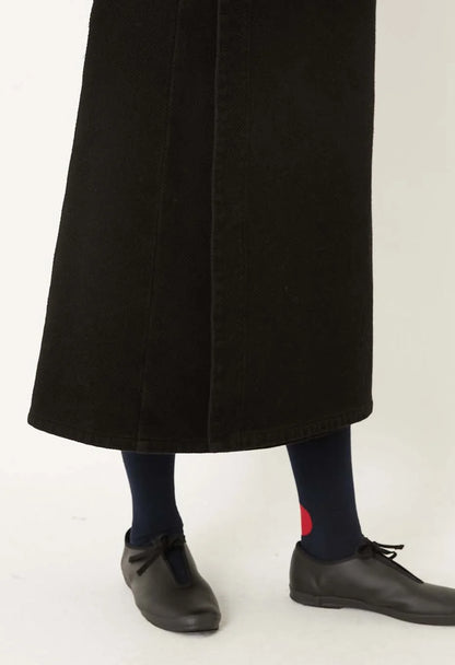 Blue Blue Japan Nijuori Sashiko Wrap Skirt - Black