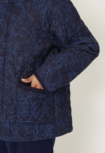 Blue Blue Japan Men's Indigo Jacquard Quilted Jacket