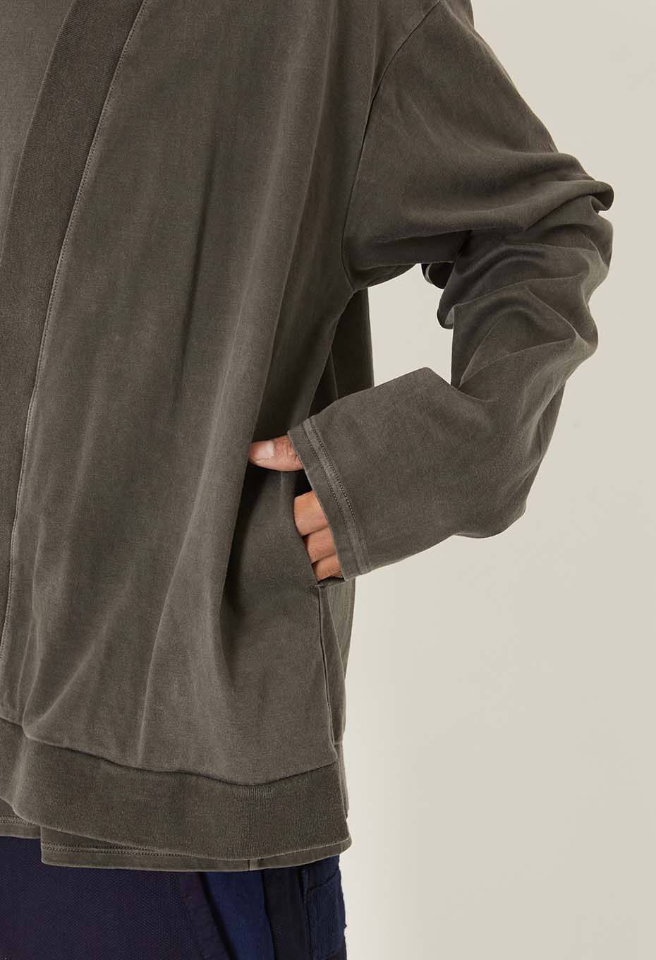 Blue Blue Japan Unisex Knitted Airy Smooth Black Haori Cardigan