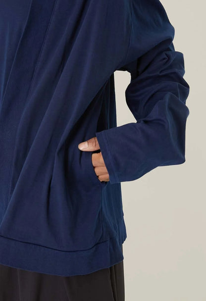 Blue Blue Japan Unisex Knitted Airy Smooth Indigo Haori Cardigan