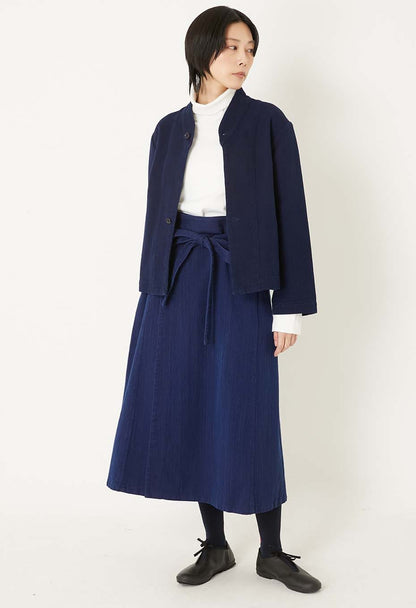 Blue Blue Japan Kasezome Sashiko Wrap Skirt
