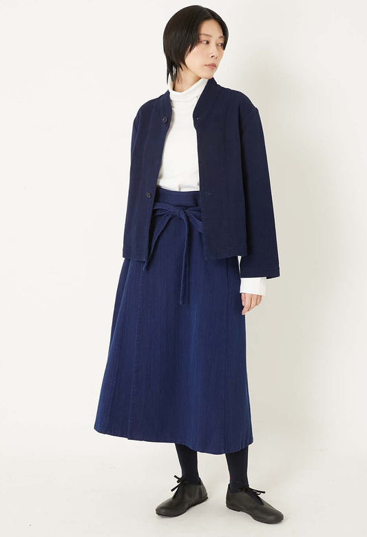 Blue Blue Japan Kasezome Sashiko Wrap Skirt