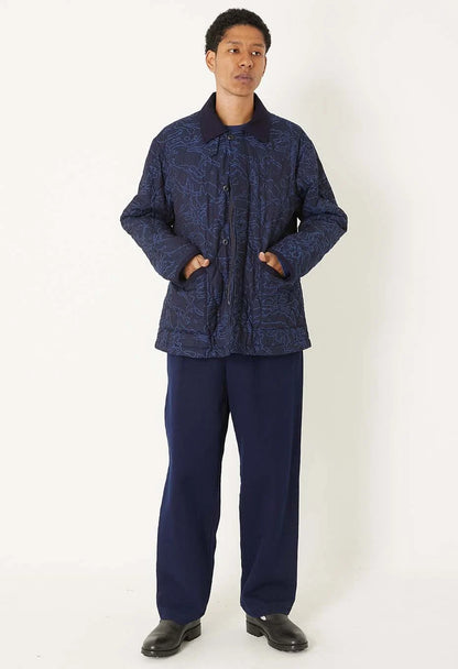 Blue Blue Japan Men's Indigo Jacquard Quilted Jacket
