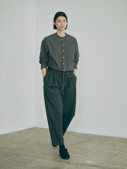 Nicholson & Nicholson Pearl Washed Cotton Blouse - Black Check