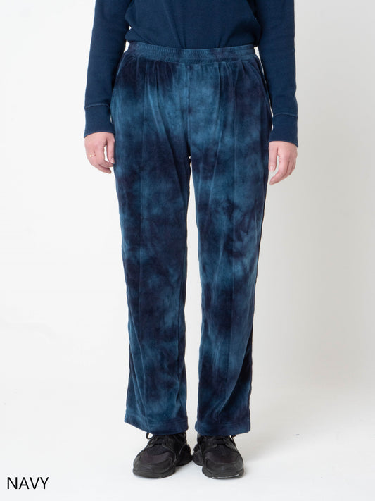 (25% off) Blue Blue Japan Unisex Knitted 'Kagozome' Stretch Velours Track Pants
