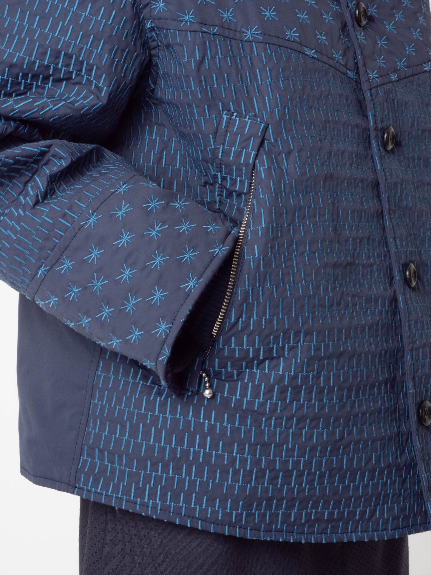 (40% off) Blue Blue Japan Women's Woven "Sashiko" Embroidery Boa Lining Jacket