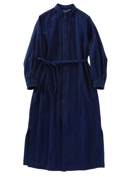 Blue Blue Japan Kasezome Sashiko Shirt Dress