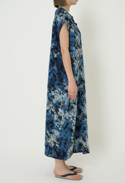 Blue Blue Japan Indigo Glass Jacquard Hand-dyed Dress