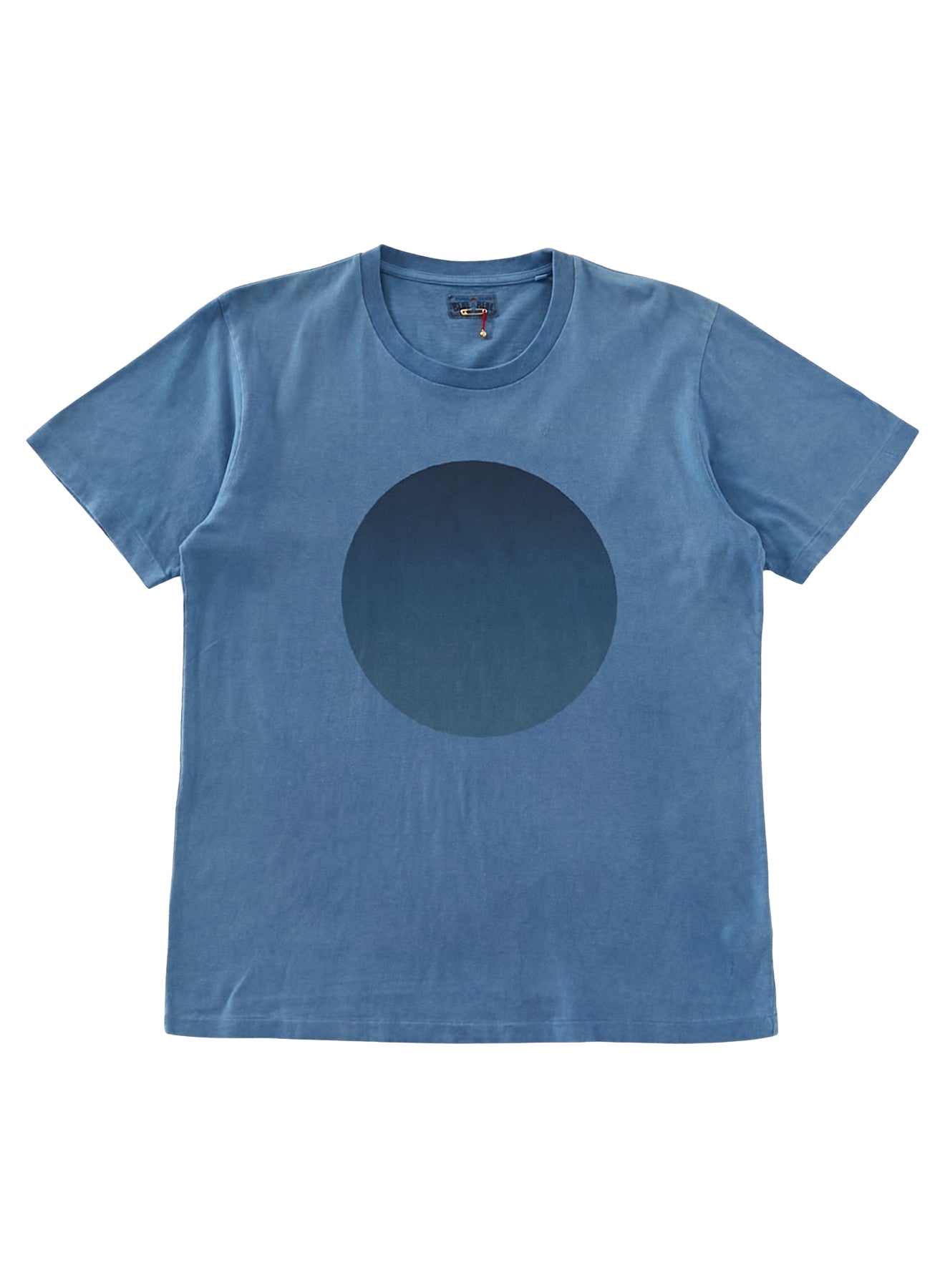 Blue Blue Japan Unisex Knitted Indigo Circle T-shirt - Light Indigo