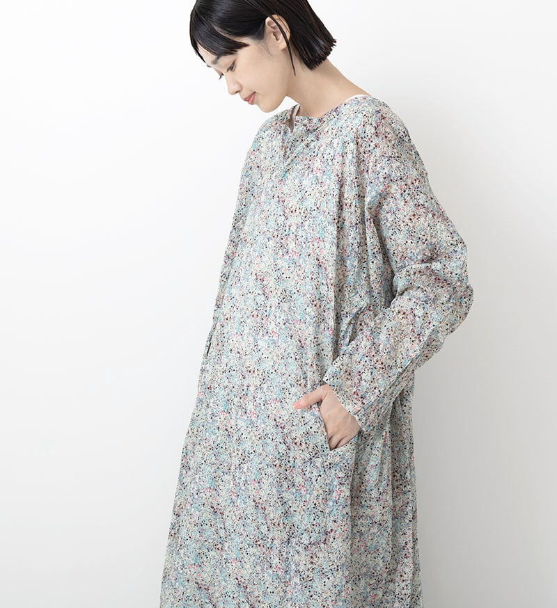 Veritecoeur Liberty Print Dress - Blue Print (VC-2642)