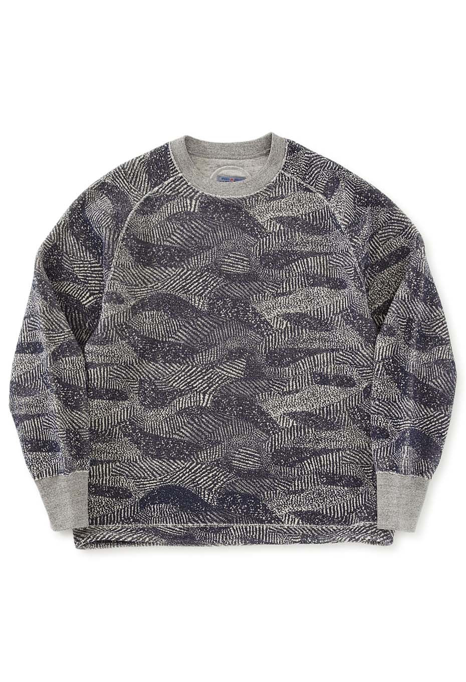 Blue Blue Japan Knitted "Wind Flow" Crewneck Pullover