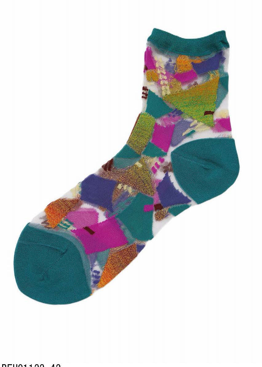 M. & Kyoko Cotton Short Socks - Green (1122)