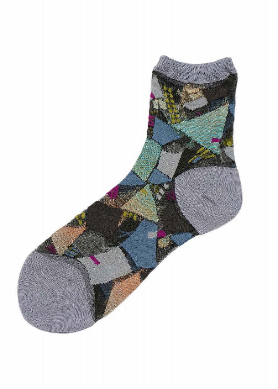 M. & Kyoko Cotton Short Socks - Gray (1122)