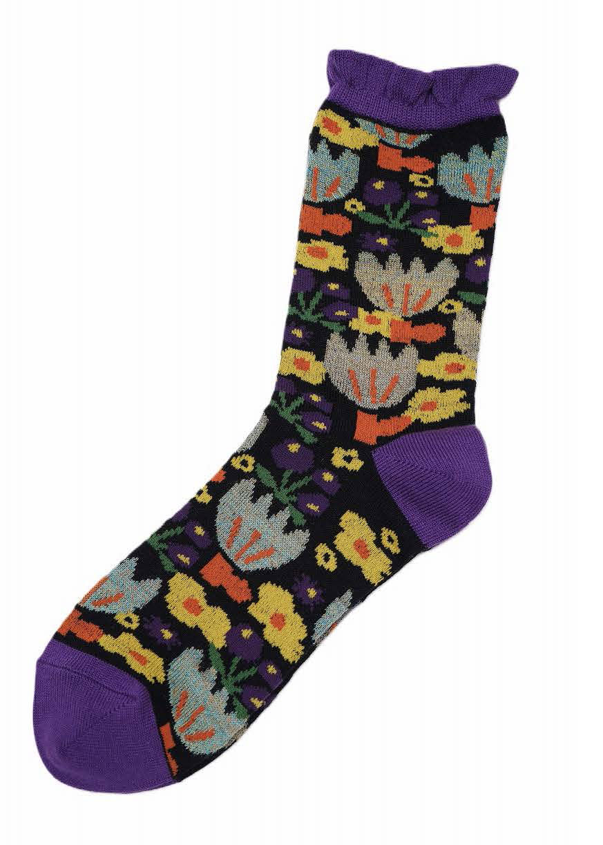 M. & Kyoko Cotton Socks - Black (1125)
