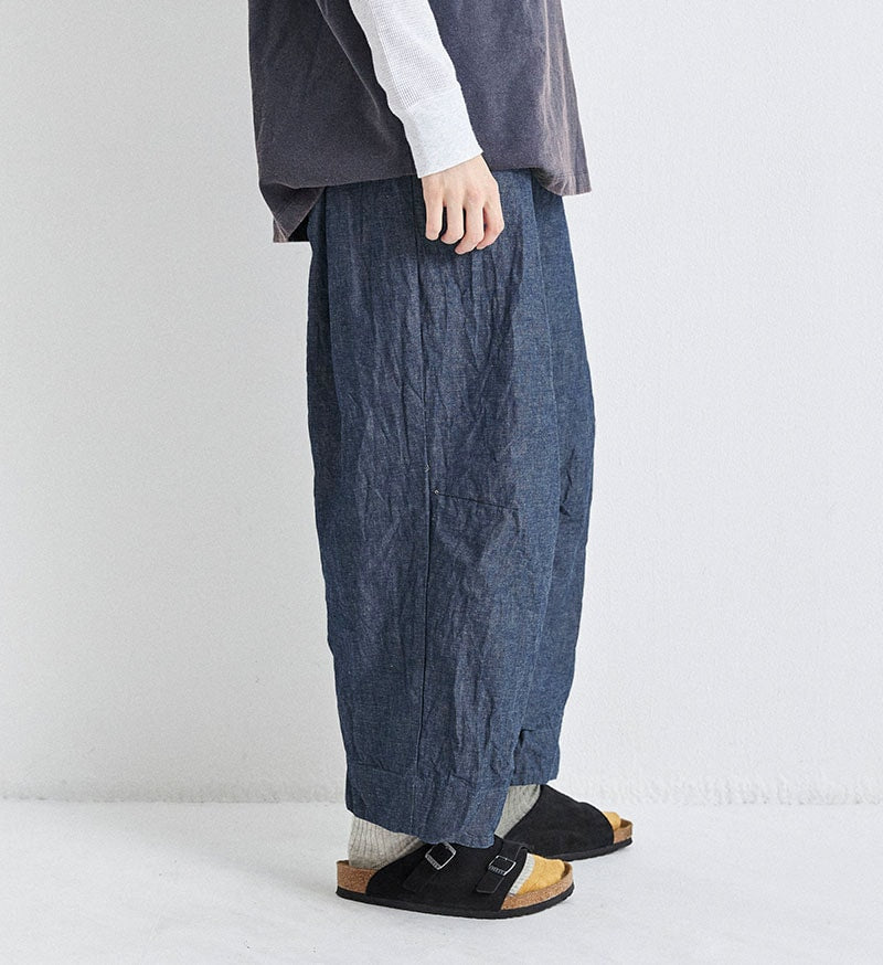 Veritecoeur Cotton Linen Denim Pants (2657U)