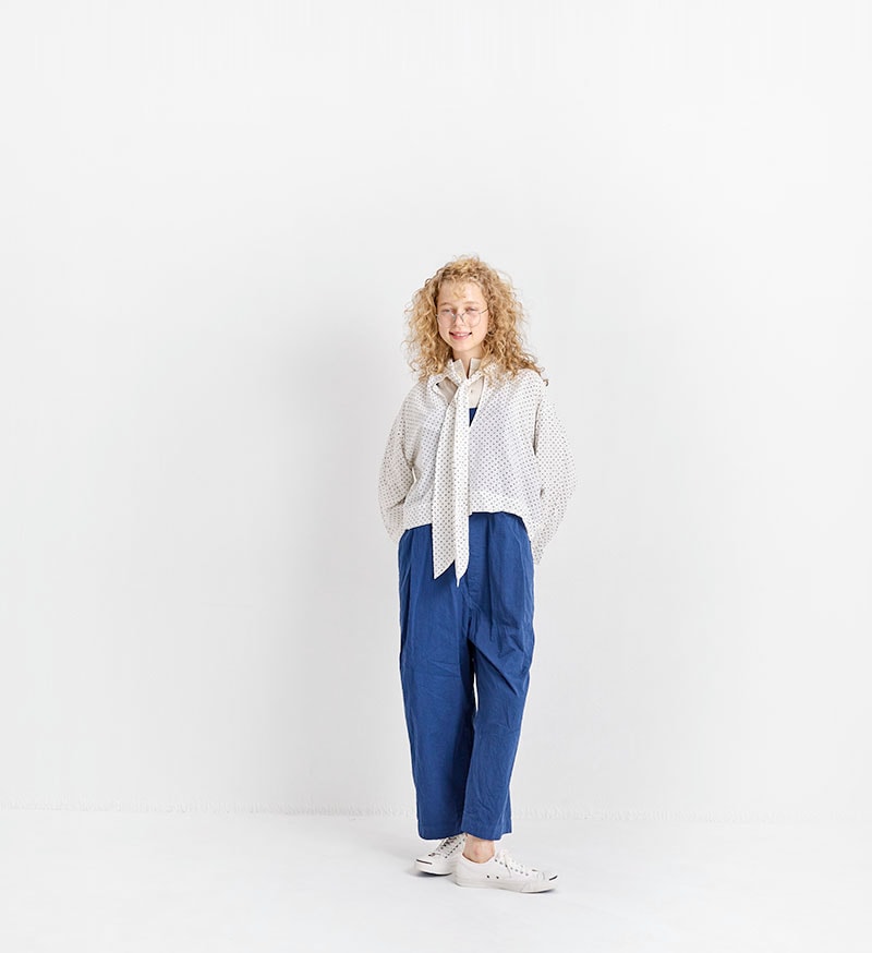 Veritecoeur Polka Dot Blouse - White
