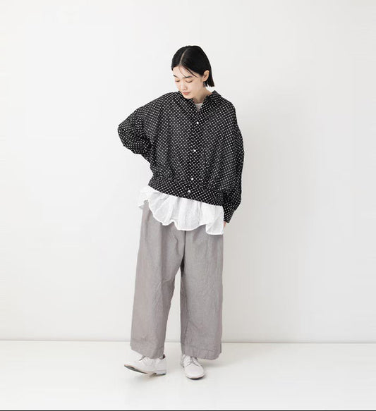 Veritecoeur Garment-dye Pants - Gray