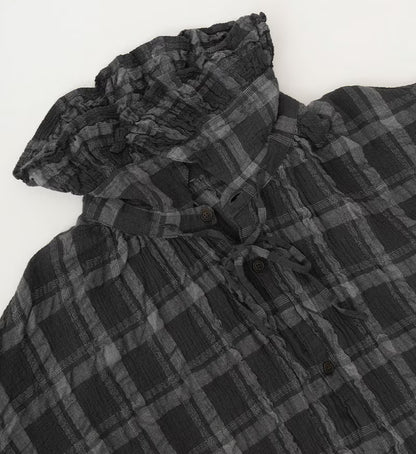 Veritecoeur Favorite Check Blouse - Gray