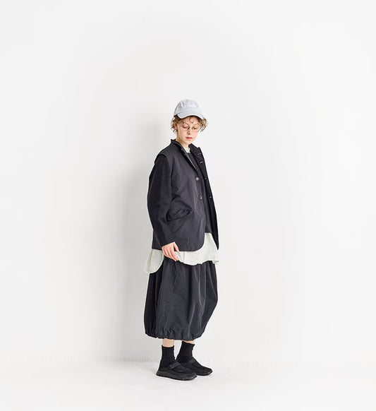 Veritecoeur Taffeta Cocoon Skirt - Black