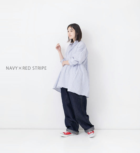 Veritecoeur Pullover Shirt - Navy & Red (ST-190)