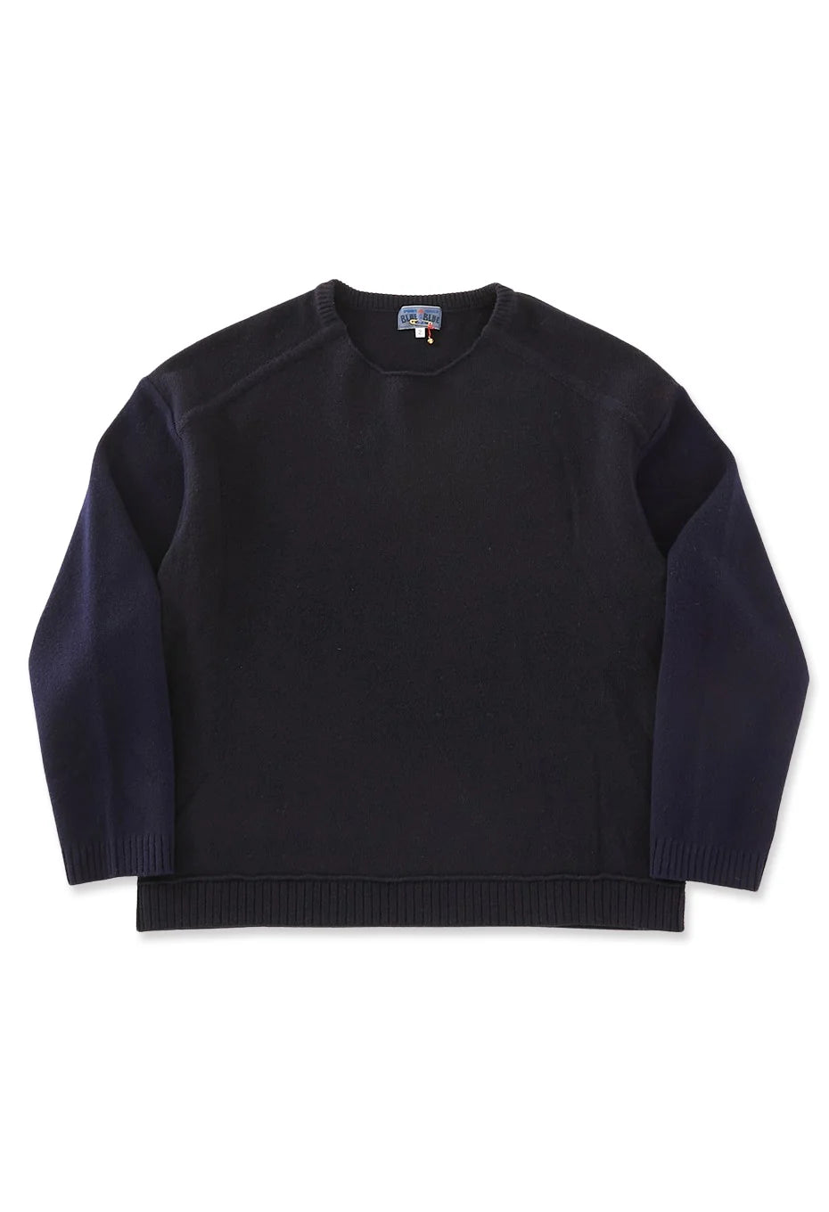 Blue Blue Japan Unisex Knitted Yak Cashmere Mixed Crewneck Pullover - Dark Navy