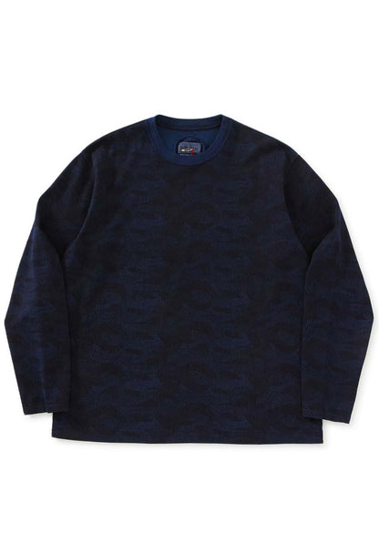 Blue Blue Japan Men's "Wind Flow" Hand-dyed Pullover