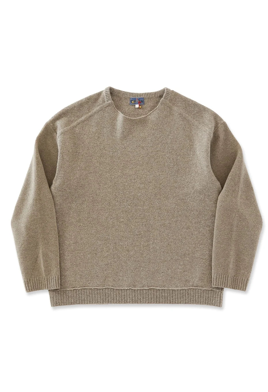Blue Blue Japan Unisex Knitted Yak Cashmere Mixed Crewneck Pullover - Oatmeal