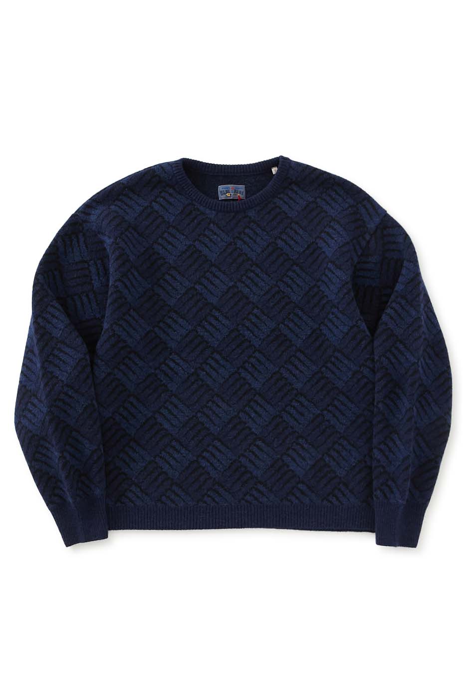 Blue Blue Japan Alpaca/Wool "Wind Wave" Crewneck Pullover