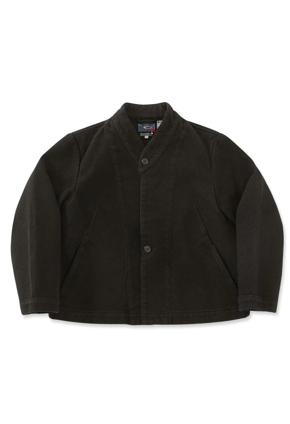 Blue Blue Japan Women's Nijuori Sashiko Haori Jacket - Black