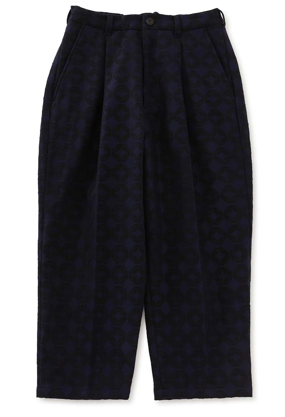Blue Blue Japan Woman's Shippo Jacquard Tuck Pants