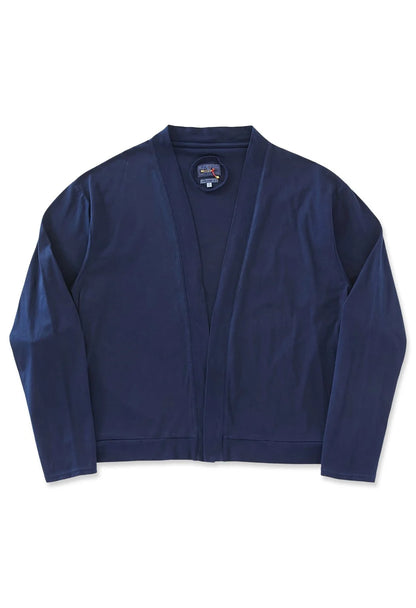 Blue Blue Japan Unisex Knitted Airy Smooth Indigo Haori Cardigan