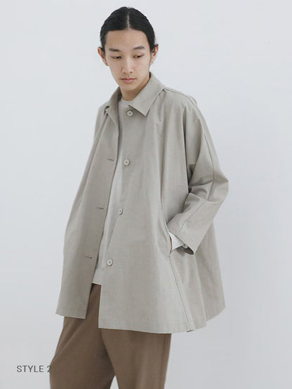 evam eva Cotton/Hemp Short Coat - Sage