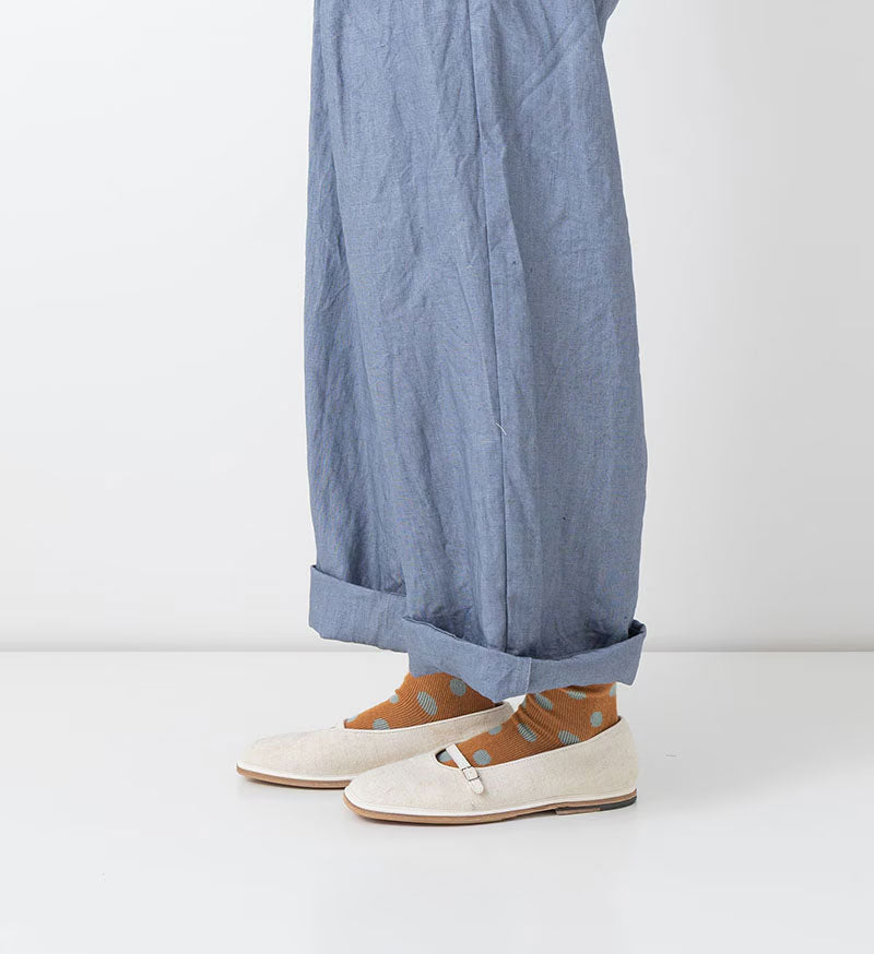 Vertitecoeur Polka Dot Socks - Blue Gray Dot