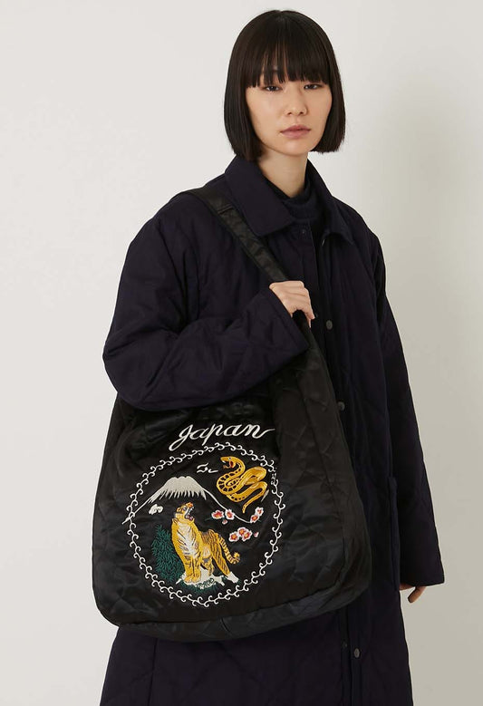 Blue Blue Japan Woven "Tora Ni Fuji" Quilted Mail Bag