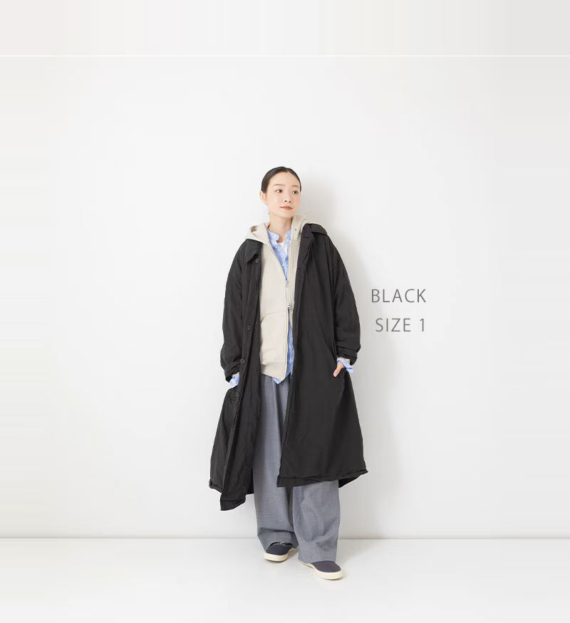 Veritecoeur ST-201 Cotton Silk Coat - Black