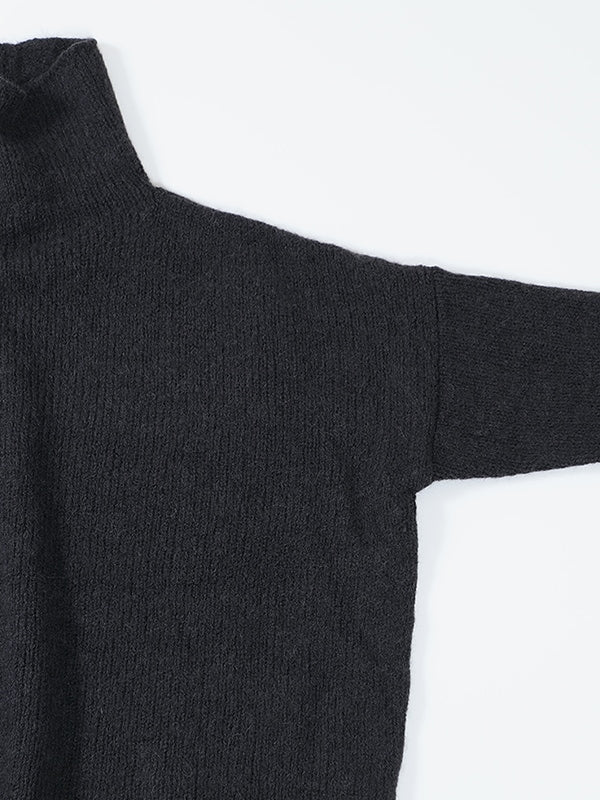 evam eva Alpaca Lily Turtleneck - Sumi (E243K156)