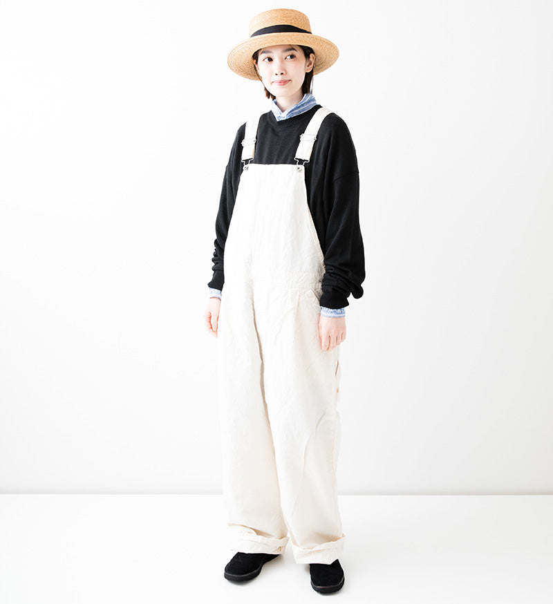 [50% off]  Veritecoeur Cotton Linen Overall Pants - Off-white