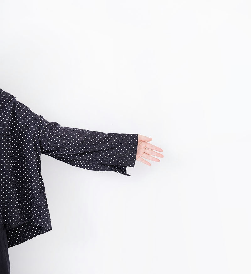 Veritecoeur Polka Dot Blouse - Black