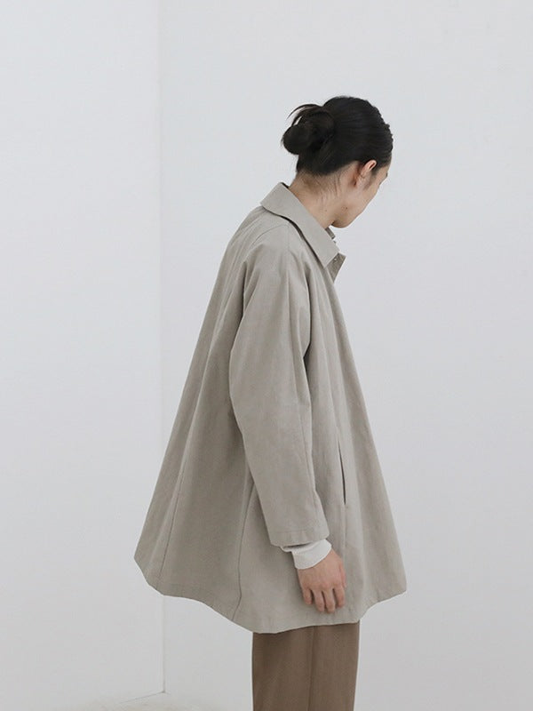 evam eva Cotton/Hemp Short Coat - Sage