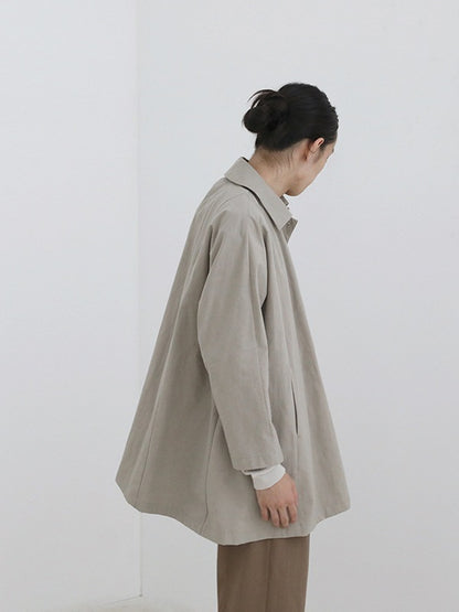 evam eva Cotton/Hemp Short Coat - Sage