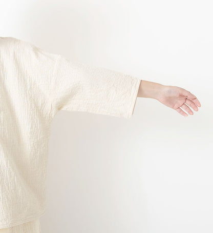 Veritecoeur Reversible Cotton Linen Pullover - Ivory (VC-2640)