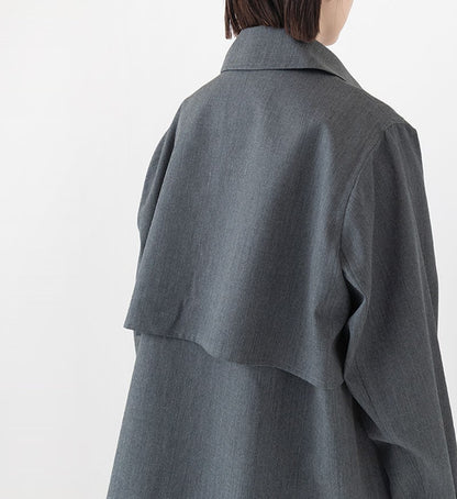 [Arriving Soon] Veritecoeur Short Trench Coat - Top Gray
