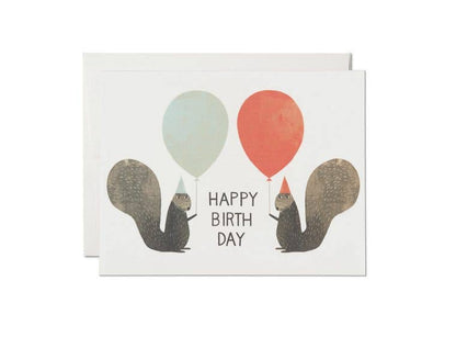 Happy Birthday Party Squirrels Card
