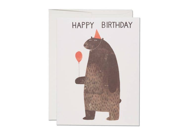 Happy Birthday Party Bear Card