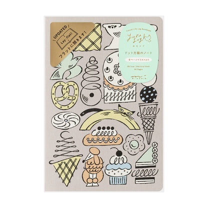 Midori Yuru Log Notebook - Sweets & Animals