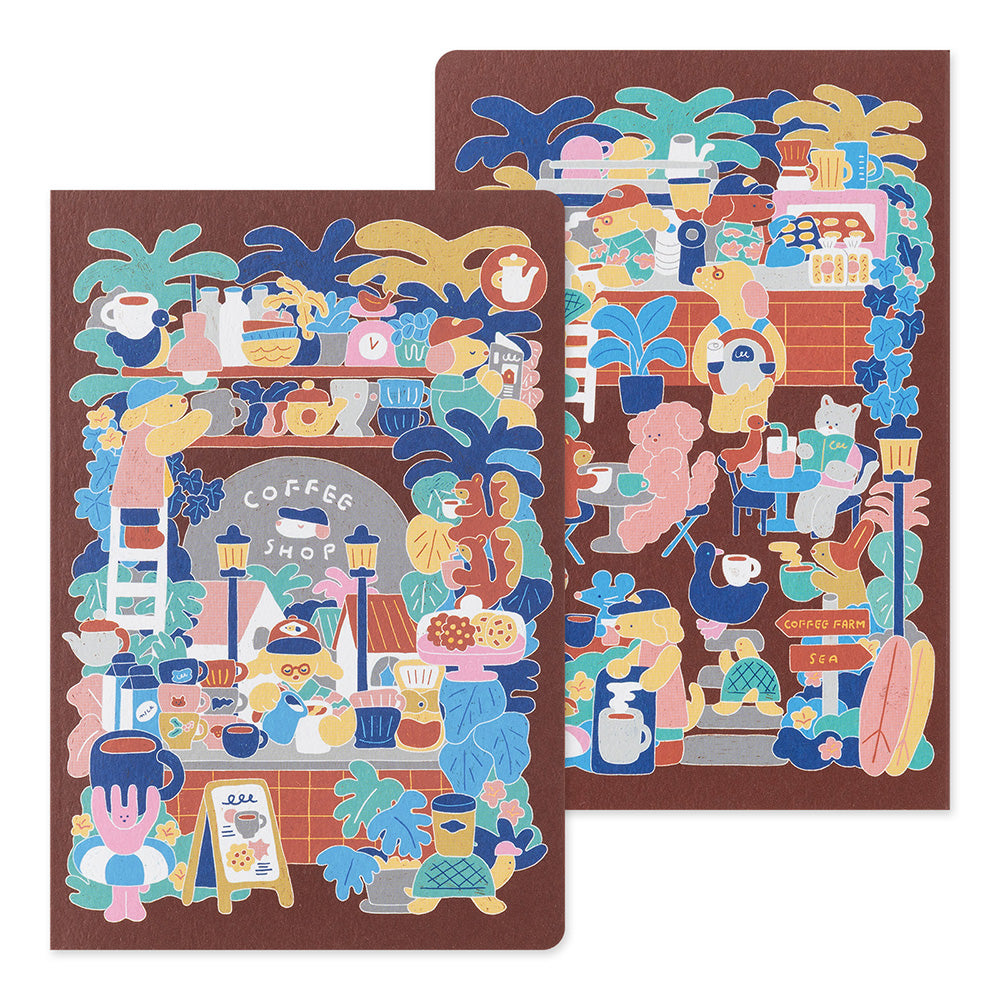 Midori Yuru Log Notebook - Coffee Shop