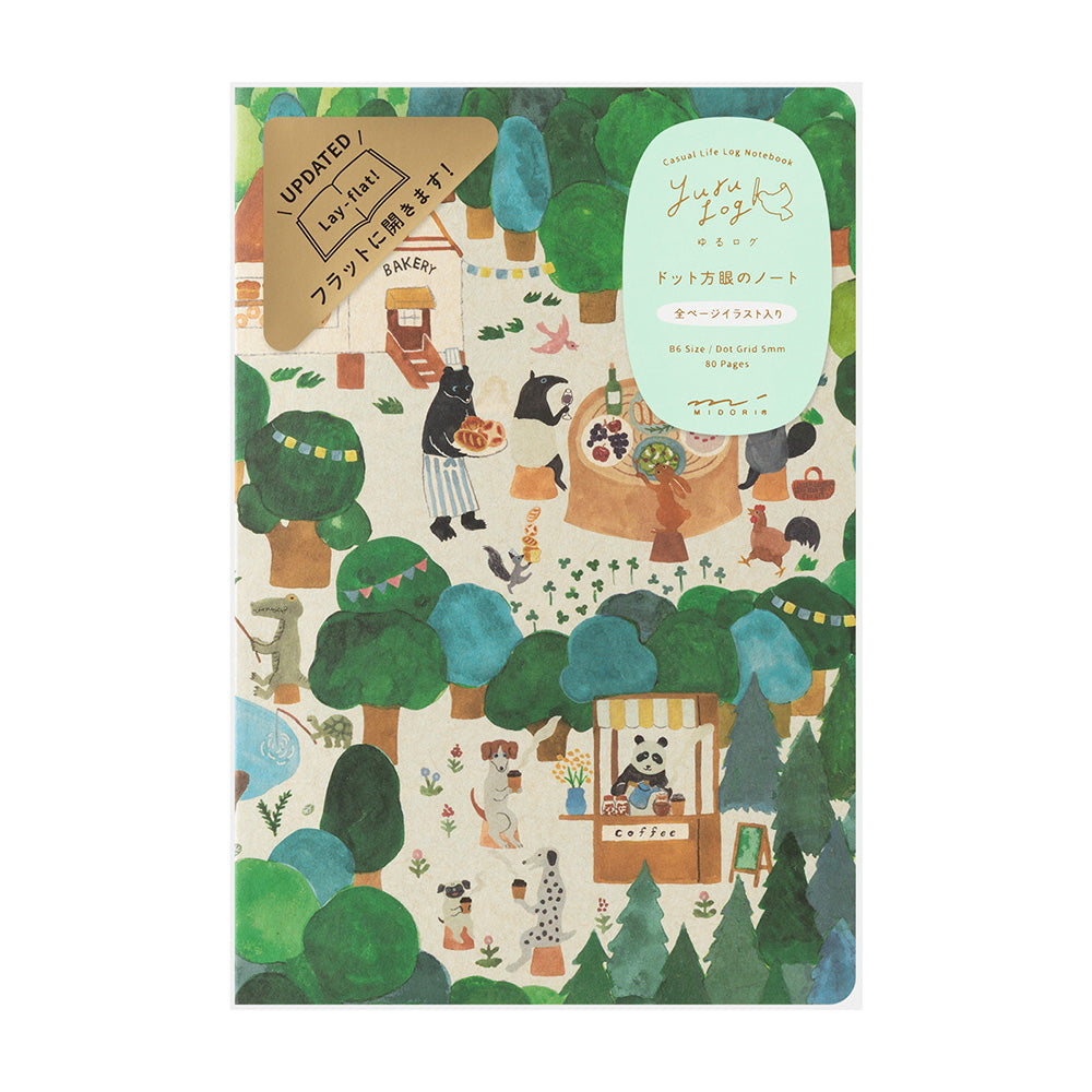 Midori Yuru Log Notebook - Forest Animal