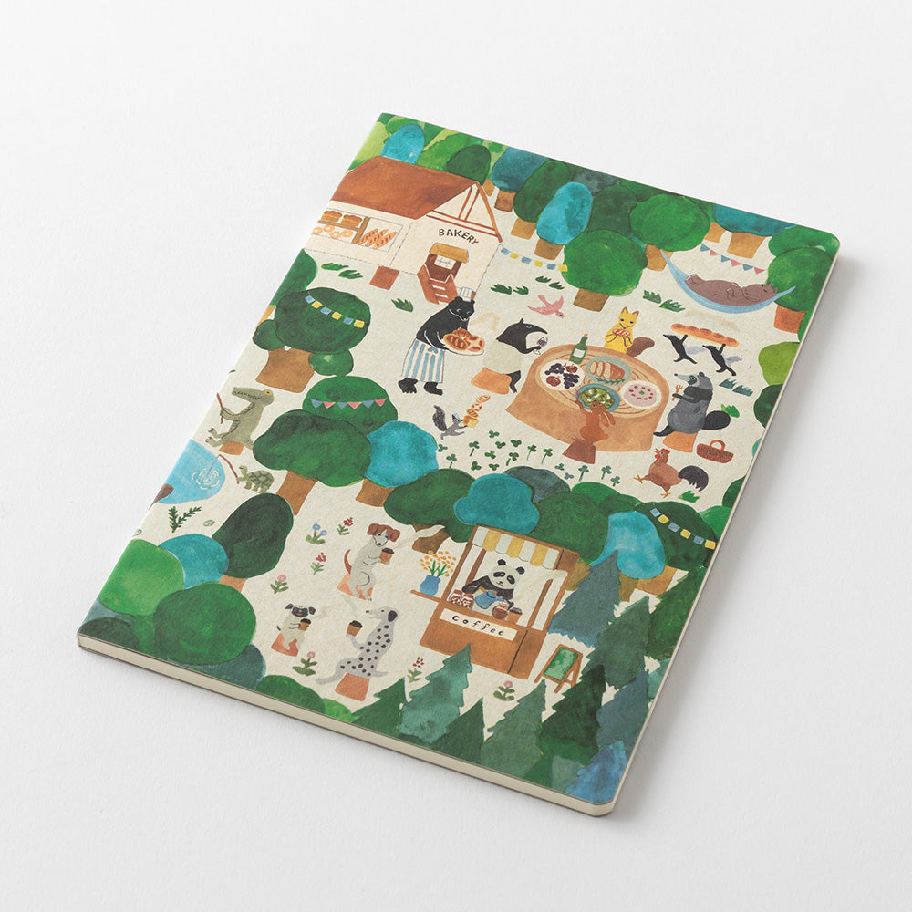 Midori Yuru Log Notebook - Forest Animal