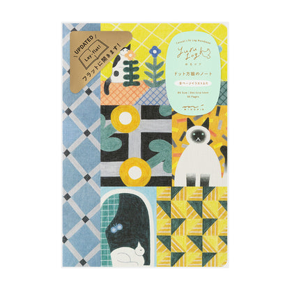 Midori Yuru Log Notebook - Cat